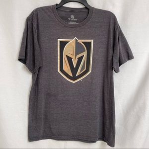 Mens short sleeve T-shirt Vegas Golden Knights ice hockey logo size L